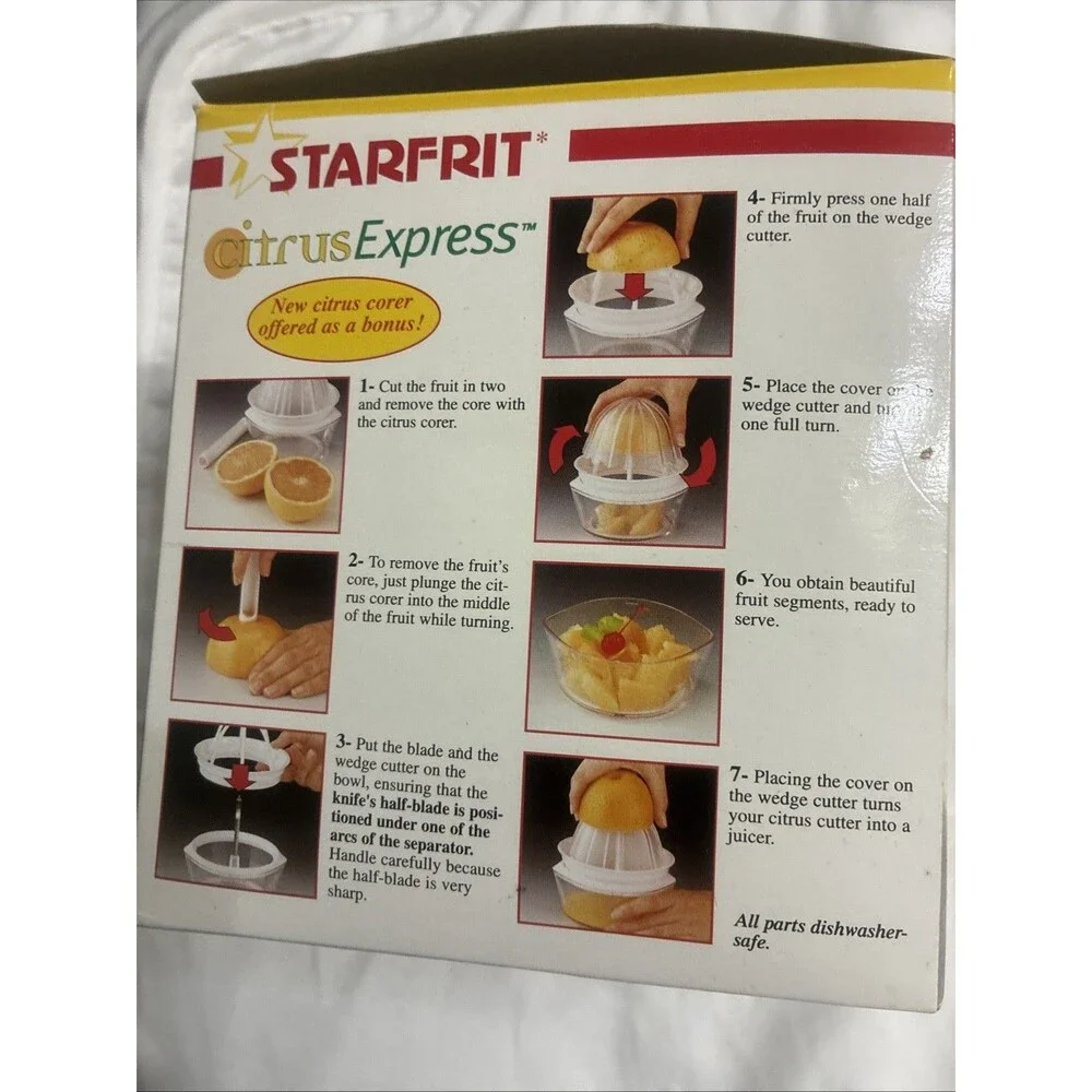 Citrus Express Cutter 2 in 1 Manual Slicer & Juicer